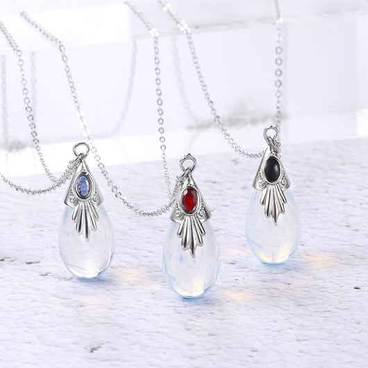 Collar Colgante Lágrima de Piedra de Luna con Circonia - Joyería de Plata para Mujer - Image 7
