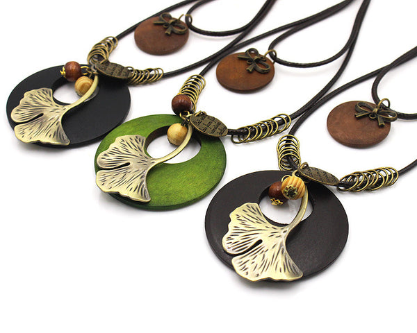 Cadena de Gafas con Hoja de Ginkgo