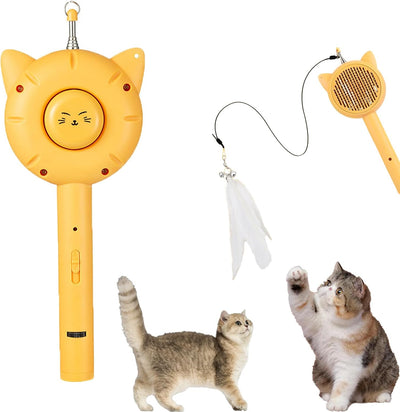 Juguete Interactivo 5 en 1 para Gatos con Luz LED y Cepillo Retráctil - Image 3