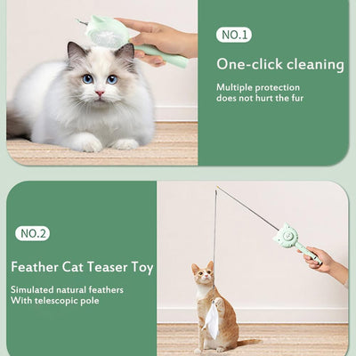 Juguete Interactivo 5 en 1 para Gatos con Luz LED y Cepillo Retráctil - Image 8