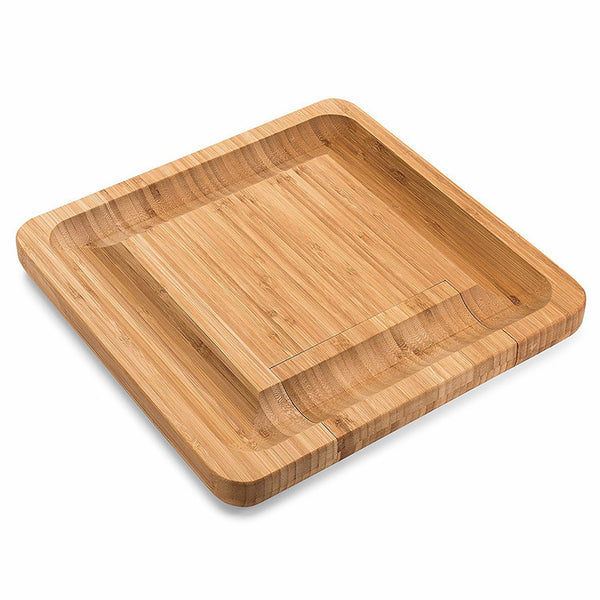 Tabla de Corte Multiusos Cuadrada con Cajón para Cuchillos y Quesos - Image 6
