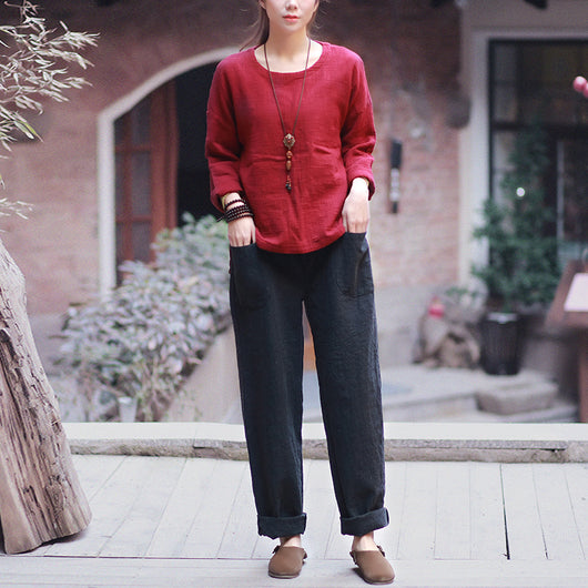 Pantalones Casuales Retro Literary - Image 22