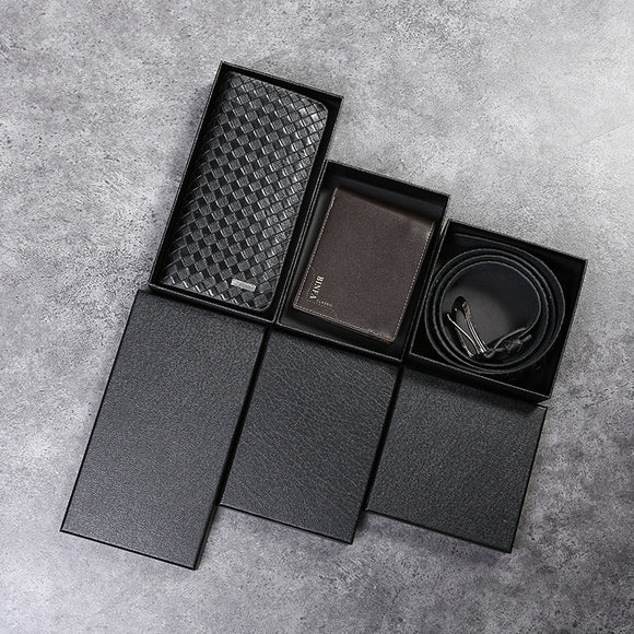 Caja de Regalo Negra Premium para Cartera Larga