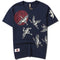 Playera Étnica Corta Estampado Grúa