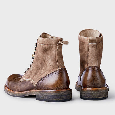 Botas de Cuero Genuino Forradas de Lana - Botas Motociclista Desert Premium para Hombre - Image 10