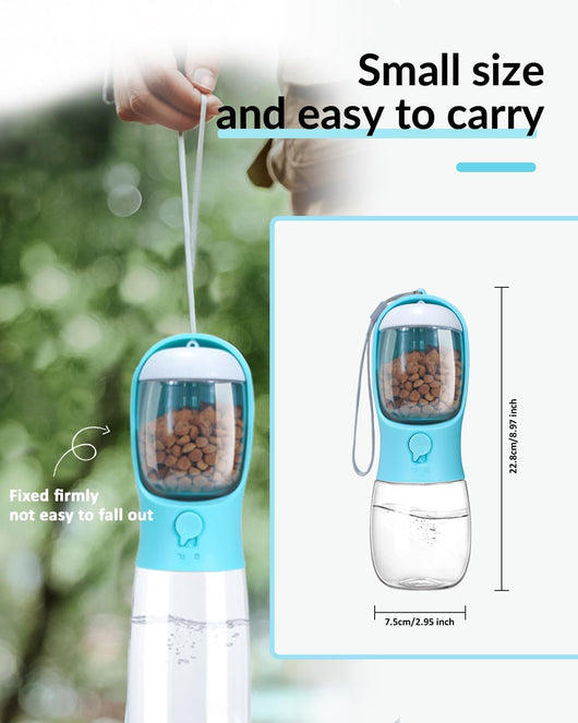 Dispensador Portátil 2 en 1 para Mascotas - Botella de Agua y Contenedor de Comida - Image 3