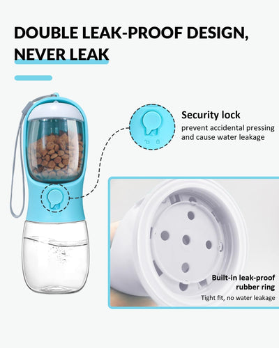 Dispensador Portátil 2 en 1 para Mascotas - Botella de Agua y Contenedor de Comida - Image 6