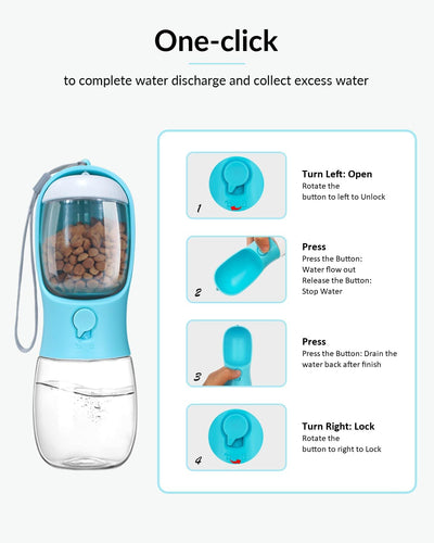 Dispensador Portátil 2 en 1 para Mascotas - Botella de Agua y Contenedor de Comida - Image 9