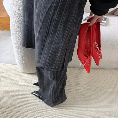 Zapatos de Tacón Grueso con Moño - Slip-on Cómodos y Elegantes - Image 4