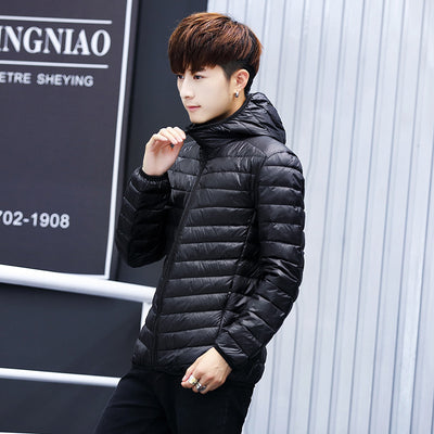 Chaqueta Puffer Ultraligera con Capucha - Abrigo de Plumas de Pato Slim Fit para Invierno - Image 9