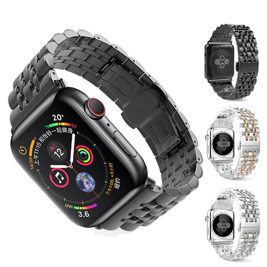 Pulsera de Acero Inoxidable con Siete Cuentas