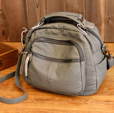 Bolso de Cuero Retro de Gran Capacidad para Mujer - Bandolera Casual - Image 5