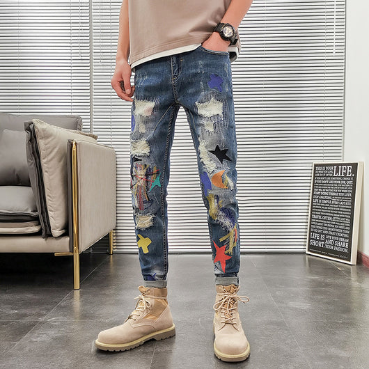 Jeans Slim Fit con Bordado de Logo para Hombre - Image 8