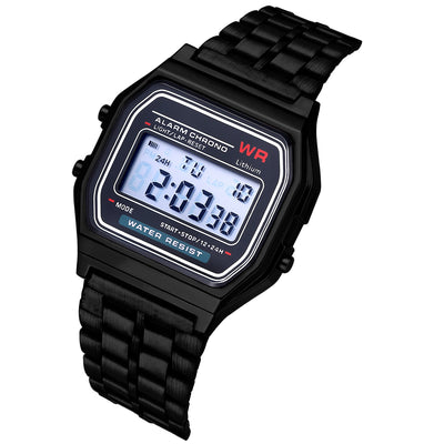 Reloj Electrónico WR F91W con Pulsera de Acero - Image 6