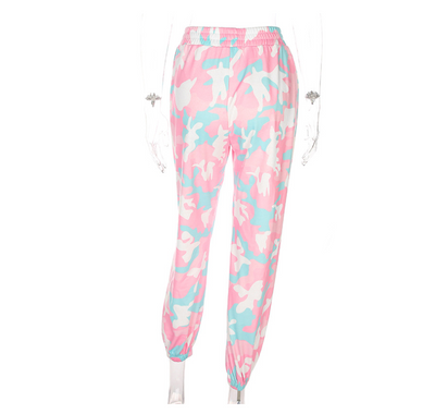 Pantalones Cargo Camuflaje Mujer - Joggers Holgados Cintura Alta Elásticos - Image 7