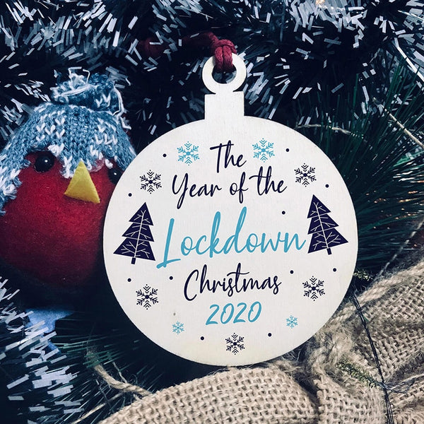 Adornos Navideños de Madera - Decoraciones Colgantes Redondas para Árbol