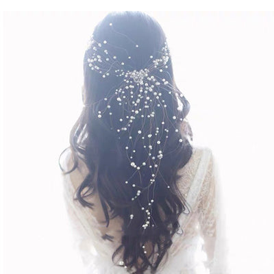 Diadema de Perlas Hecha a Mano para Novia Estilo Hada Mágica - Image 7