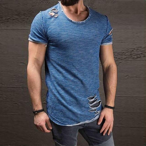 Camisetas Rasgadas de Manga Corta - Image 3