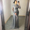 Vestido Fishtail Ajustado de Manga Larga