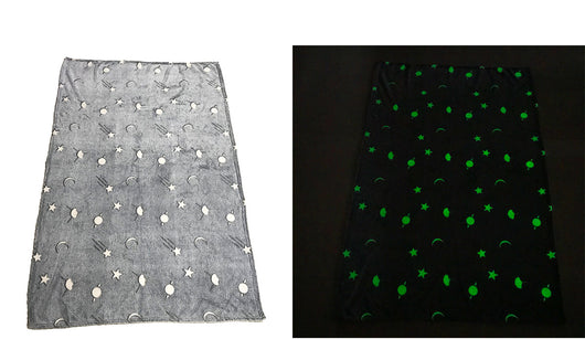Manta Luminiscente de Lana y Poliéster que Brilla en la Oscuridad - Image 3