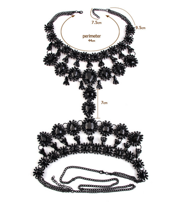 Cadena de Cuerpo Diamantada Sexy - Joyería de Moda Europea y Americana