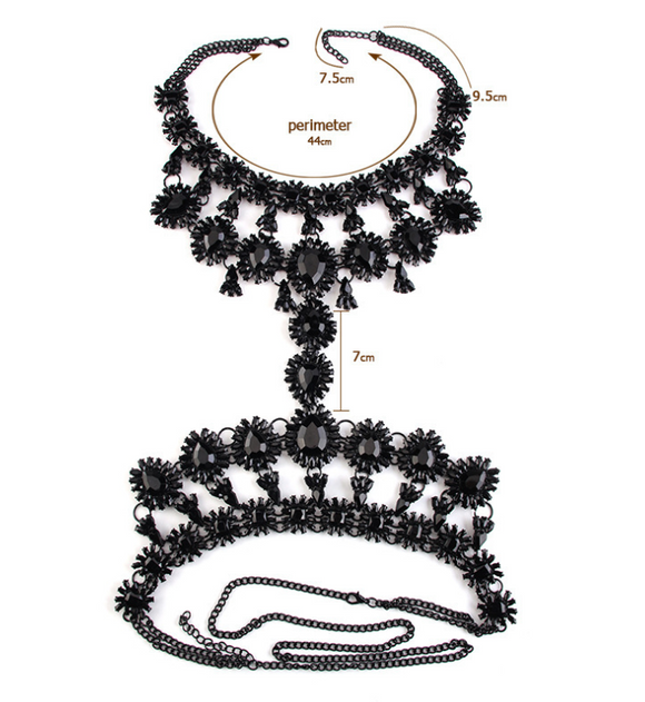 Cadena de Cuerpo Diamantada Sexy - Joyería de Moda Europea y Americana