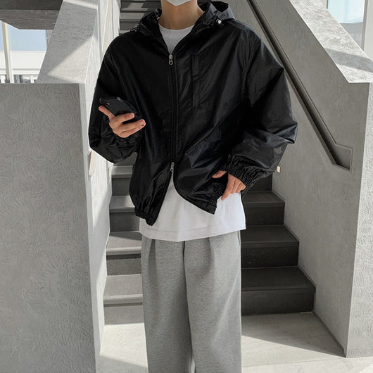 Chaqueta Deportiva Suelta con Capucha - Manga Larga Moderna para Hombre - Image 15