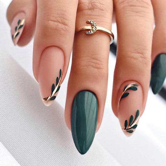 Diseño de Uñas Acrílicas Brillantes Dobles