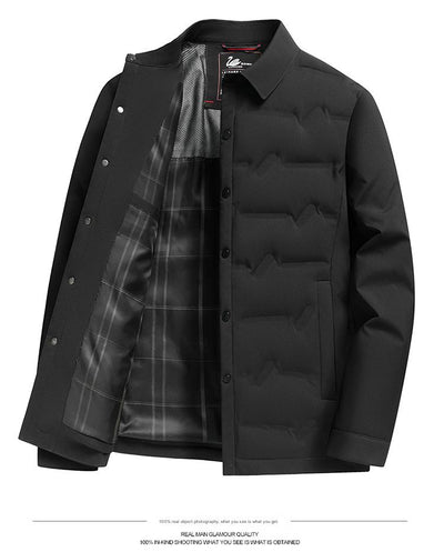 Chaqueta Acolchada Corta para Hombre - Abrigo Cálido y Elegante para Otoño Invierno - Image 11