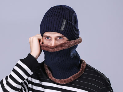 Conjunto de Gorro Tejido y Protector de Cuello para Hombre - Abrigo Extremo - Image 10
