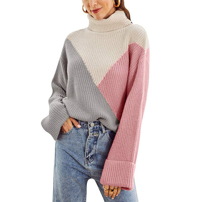 Suéter Cuello Alto con Costuras Combinadas - Image 7