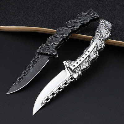 Cuchillo Plegable de Supervivencia Multifuncional en Acero Inoxidable - Image 8