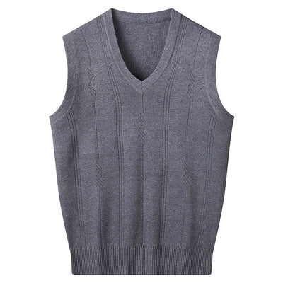 Chaleco Suelto Cuello V para Hombre Maduro - Comodidad Primavera y Otoño - Image 13