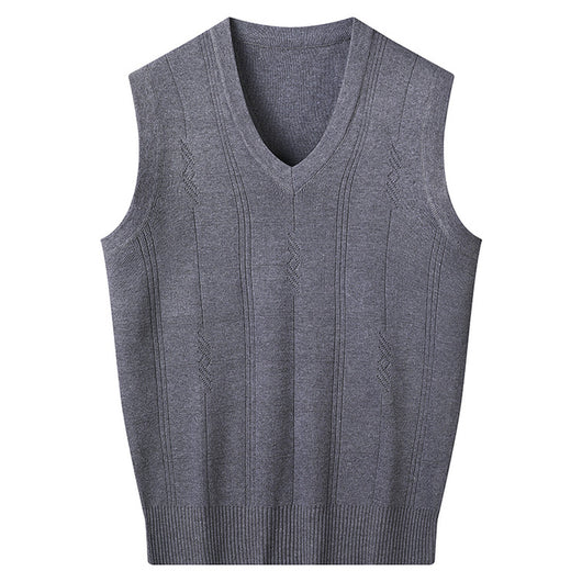 Chaleco Suelto Cuello V para Hombre Maduro - Comodidad Primavera y Otoño - Image 13