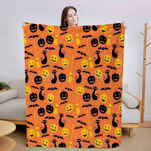 Manta de Franela con Diseños Estampados de Halloween - Image 33