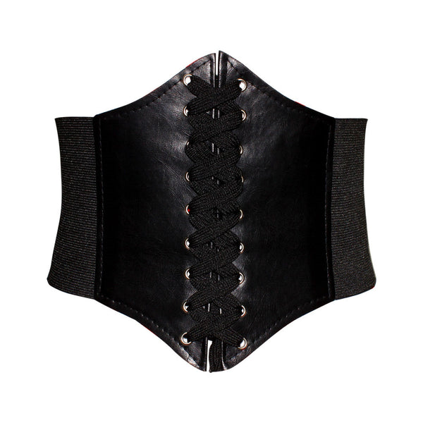 Faja Retro Elástica Ancha con Falda Decorativa para Mujer