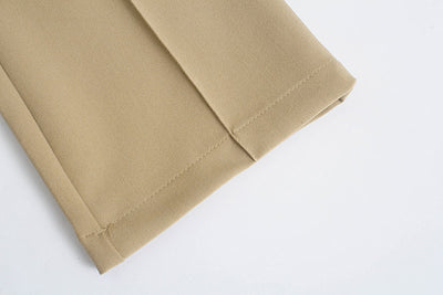 Pantalones Casuales de Cintura Alta Estilo Europeo - Corte Recto Clásico - Image 27