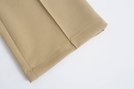 Pantalones Casuales de Cintura Alta Estilo Europeo - Corte Recto Clásico - Image 27
