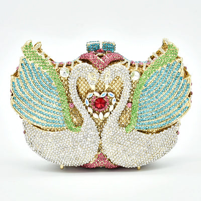 Bolso Pequeño Swan Moon con Lentejuelas y Diamantes - Image 11