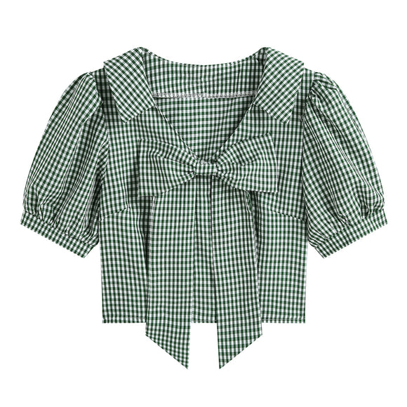 Blusa Corta Fresca para Verano con Mangas Cortas