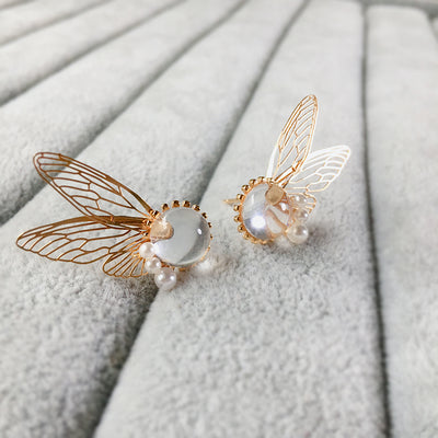 Aretes de Plata 925 con Diseño de Pluma Dorada - Image 3