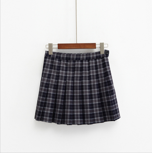 Falda Escocesa de Cintura Alta Estilo Británico Colegiala - Image 7