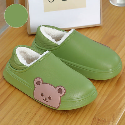 Pantuflas de Algodón con Diseño de Osito Adorable para Casa y Exterior - Image 7