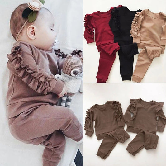 Conjunto de Ropa para Bebé Niño y Niña - Sudadera y Pantalón 2 Piezas