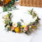 Corona de flores secas para novia