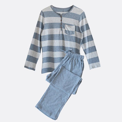 Pijamas a Juego para Parejas con Rayas Tejidas - Image 13