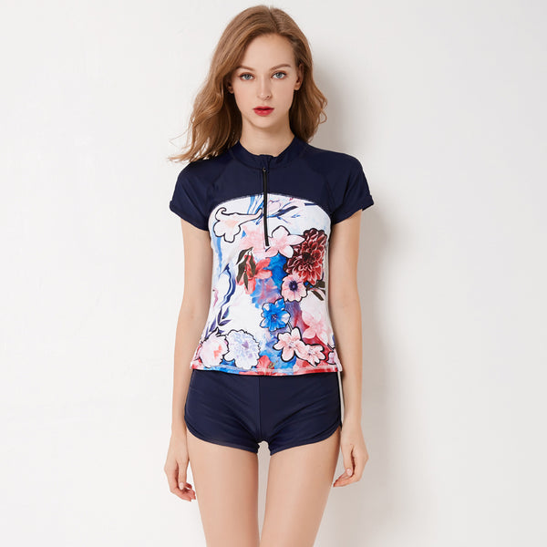 Bóxer deportivo de manga corta para natación mujer - Image 14