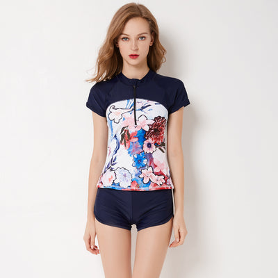 Bóxer deportivo de manga corta para natación mujer - Image 14