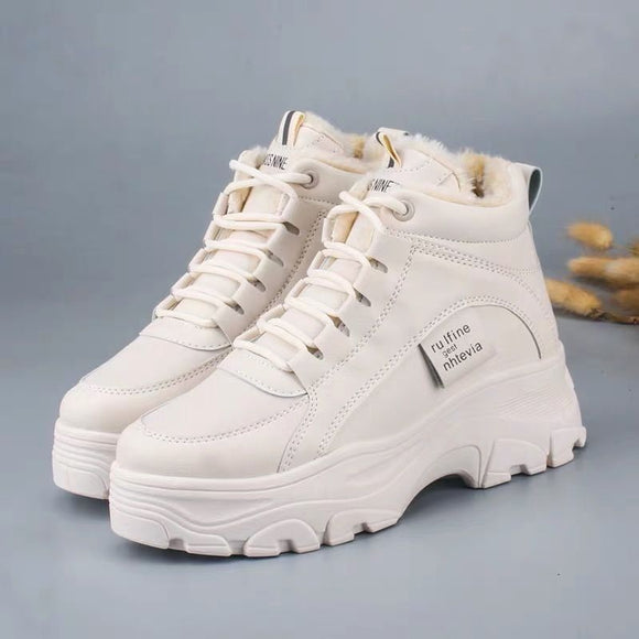 Zapatillas Deportivas Plus Mujer con Algodón Grueso y Terciopelo