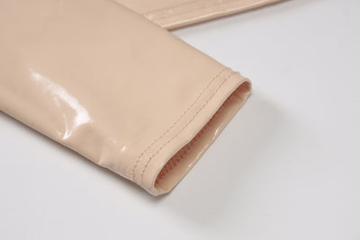 Conjunto Espejo: Blusa Manga Larga Cuello Redondo + Pantalón Acampanado - Image 9